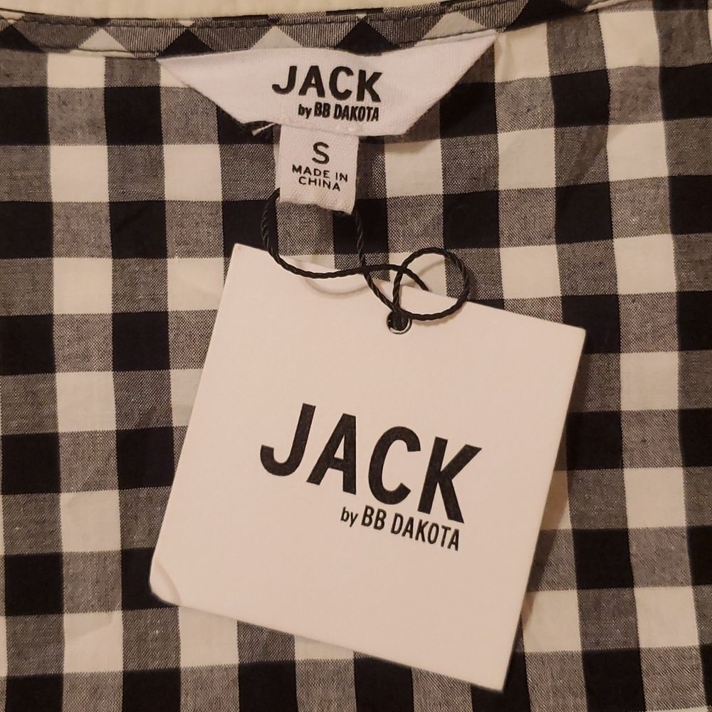 NWT Jack by BB Dakota Black & White Bell Sleeve Wrap Dress Small - Picture 9 of 12